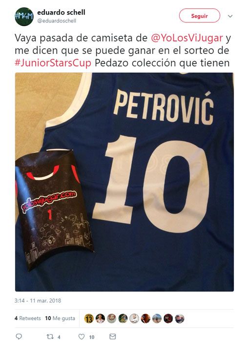 Camiseta Drazen Petrovic compartida en Twitter 2 ⑩? Cibona Zagreb